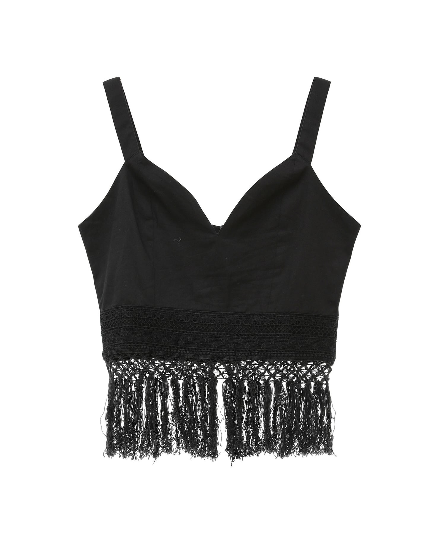 【STAR★LACE】COTTON FRINGED BUSTIER