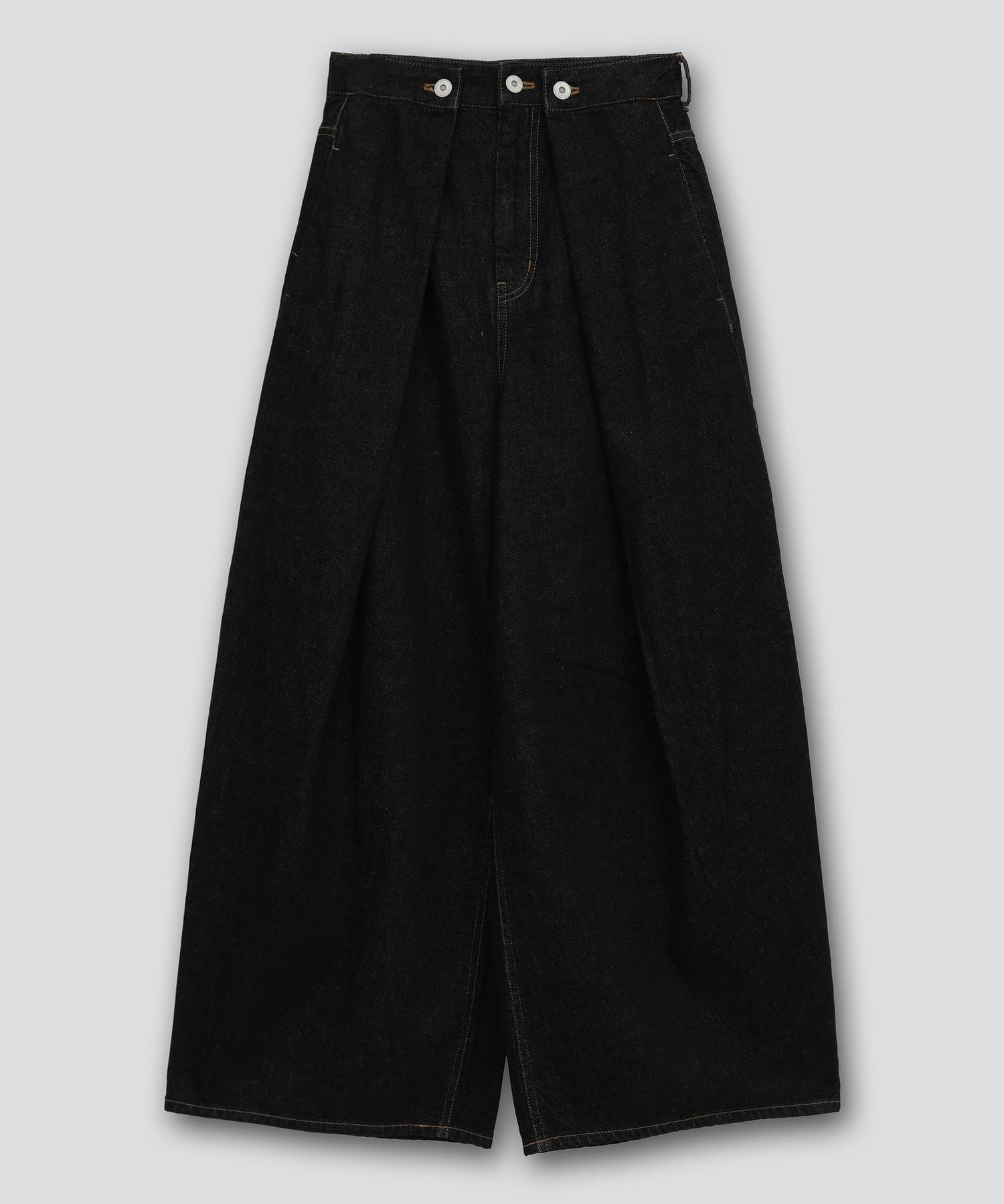 WIDE TUCK DENIM PANTS