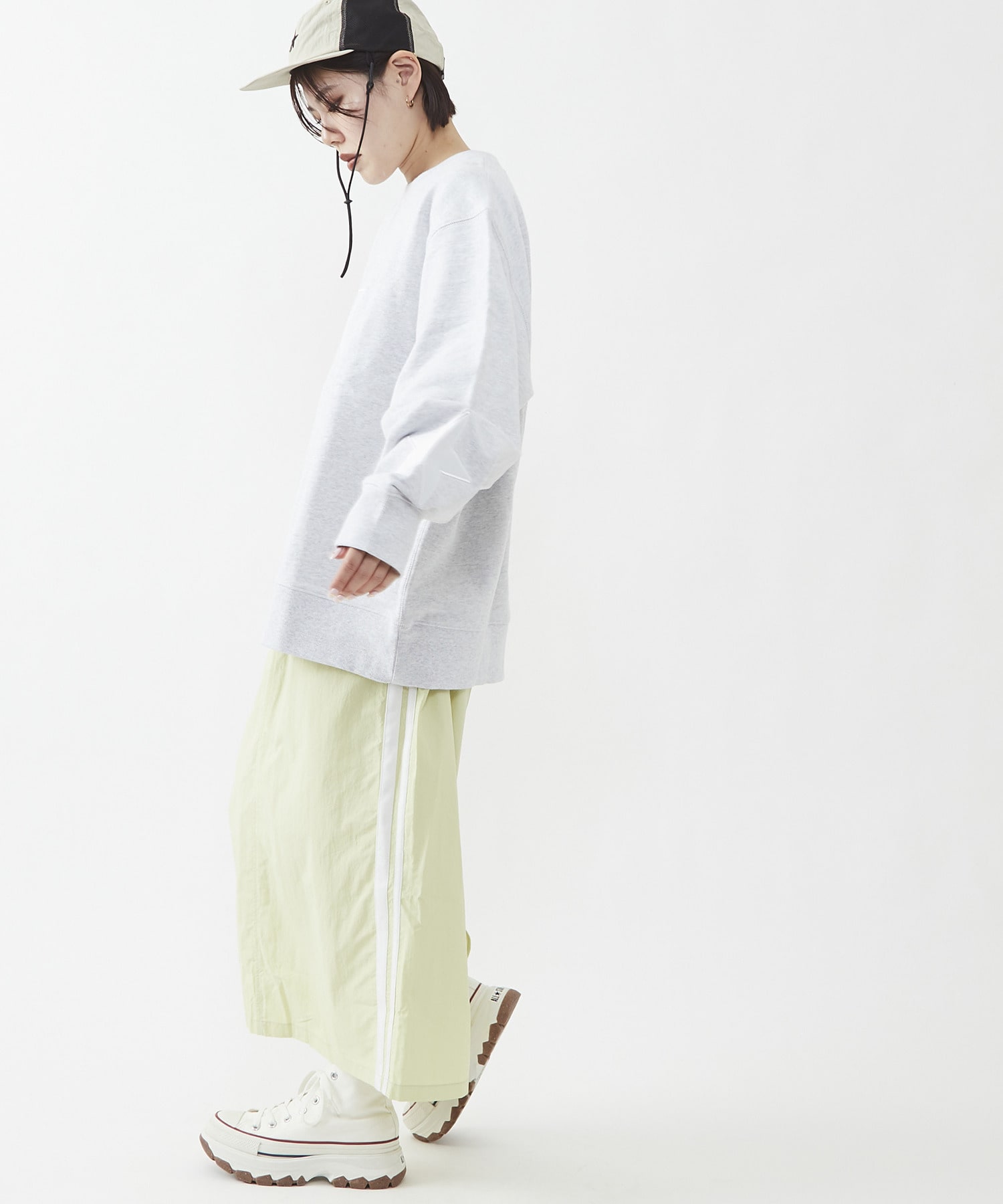 SIDE LINE NYLON TRACK SKIRT｜CONVERSE TOKYO (コンバーストウキョウ 