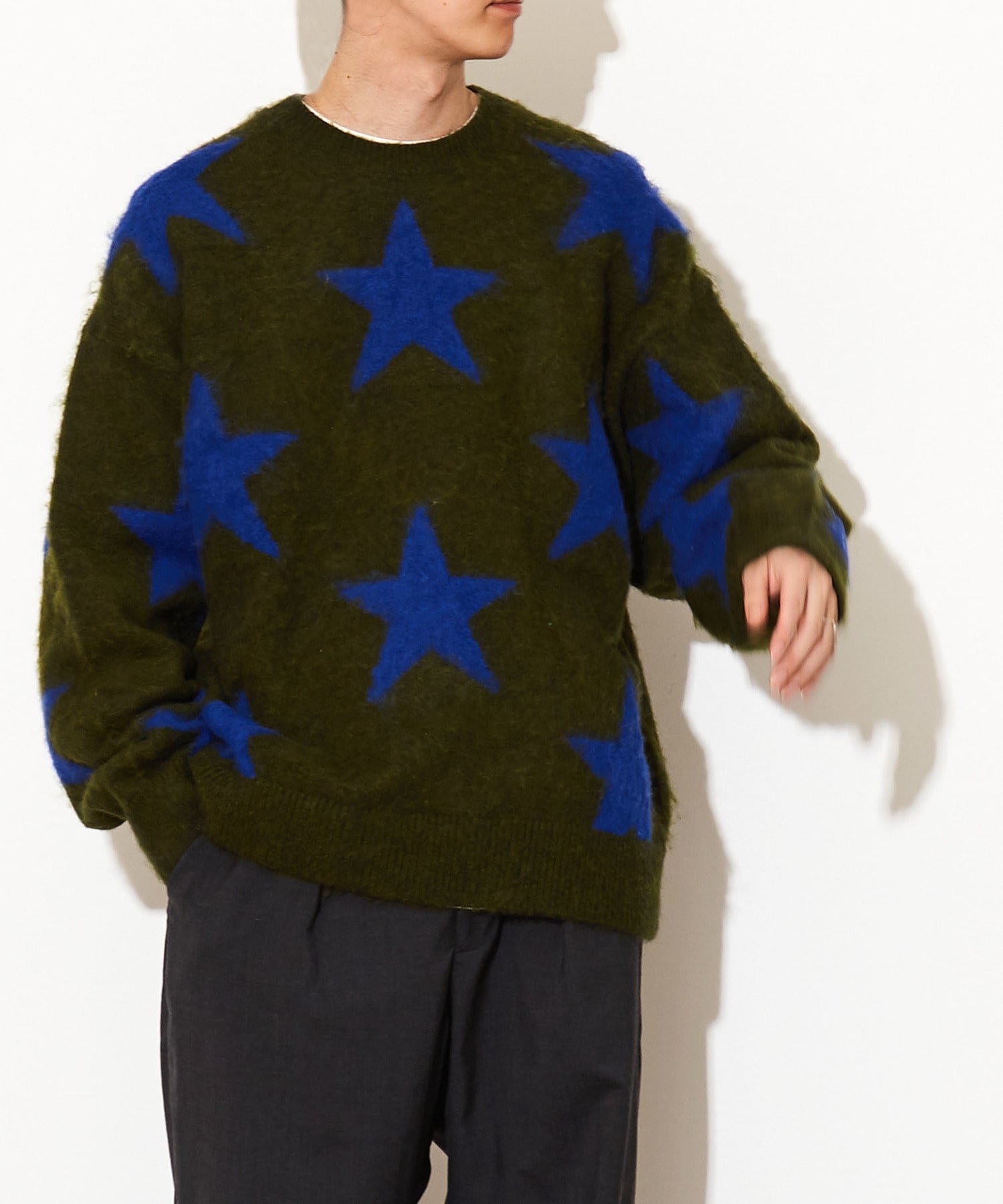 STAR★ SHAGGY PULLOVER KNIT