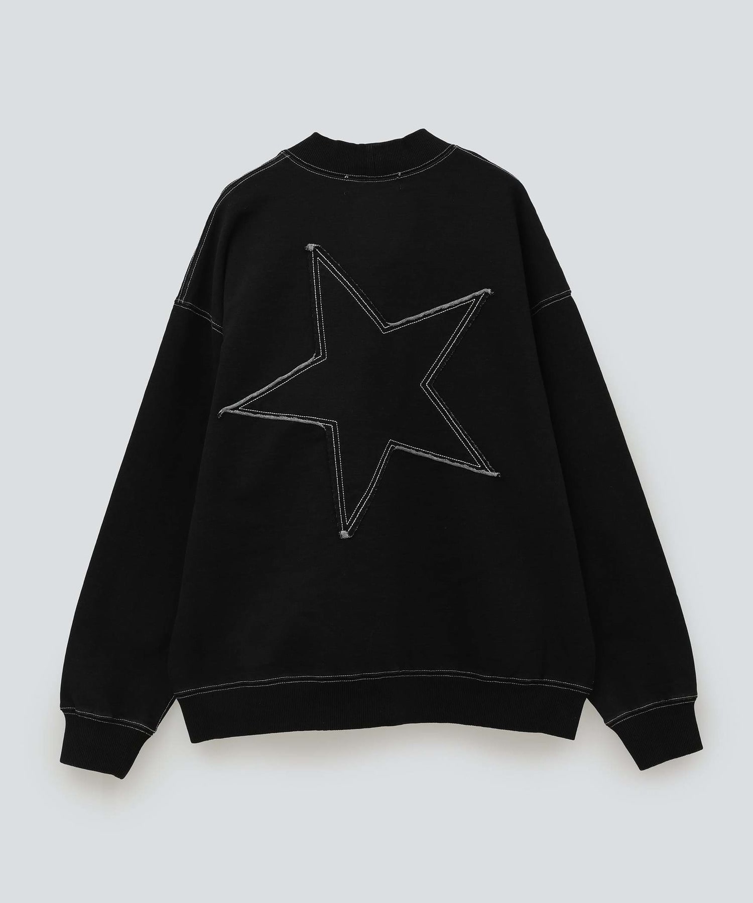 BACK STAR☆ PATCH DENIM SWEAT CARDIGAN｜CONVERSE TOKYO (コンバース 