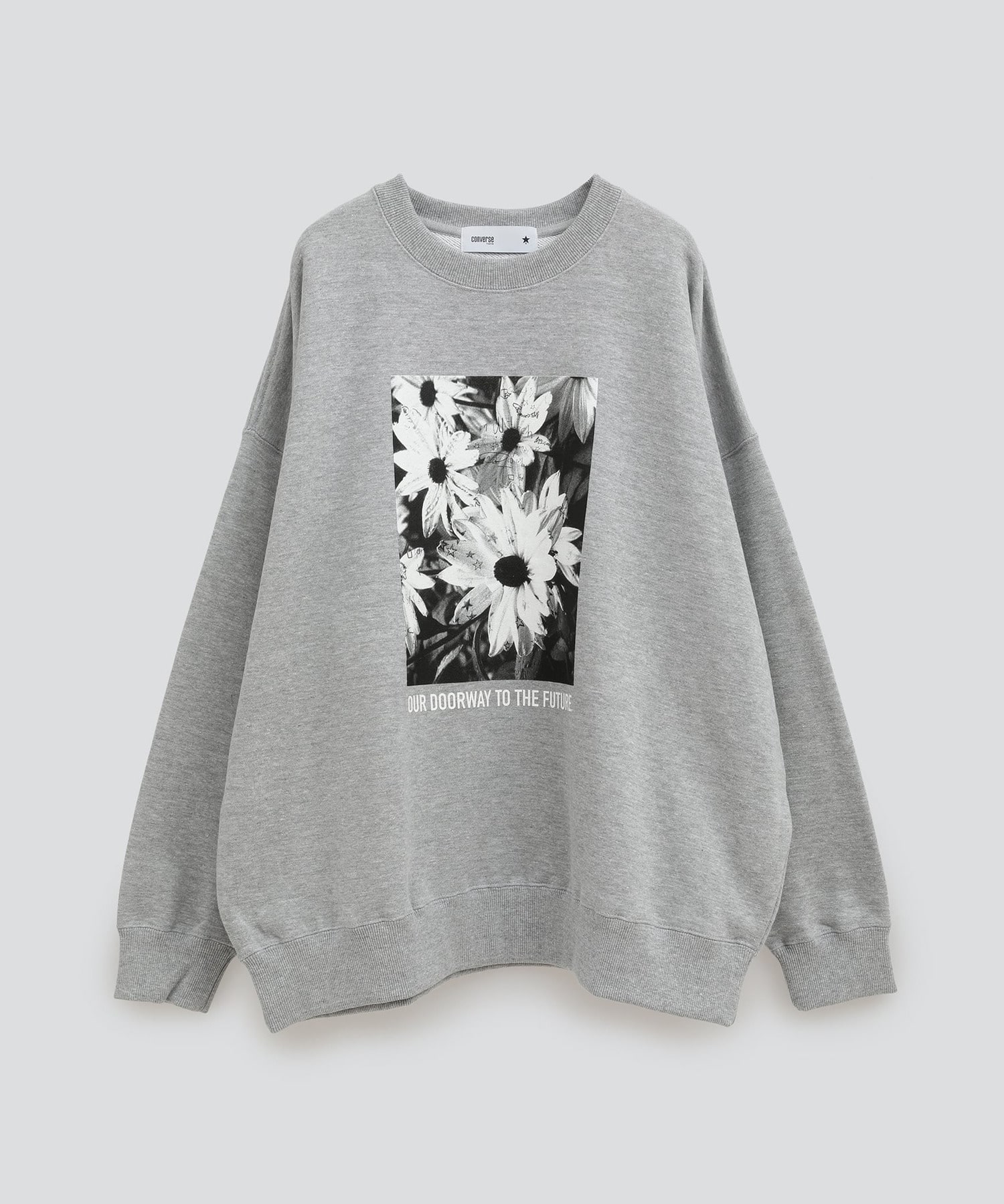 FLOWER PHOTO PRINT SWEAT