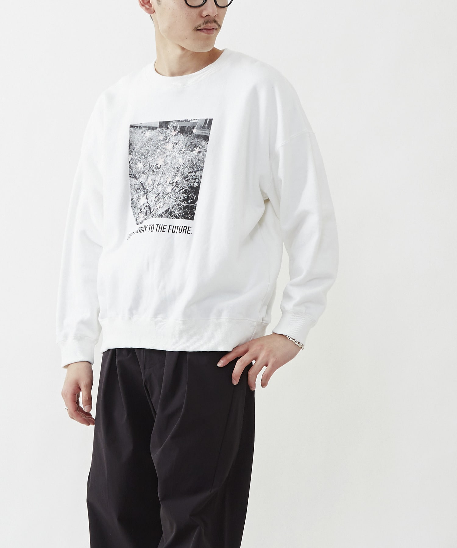 CHERRY BLOSSOM PHOTO PRINT SWEAT