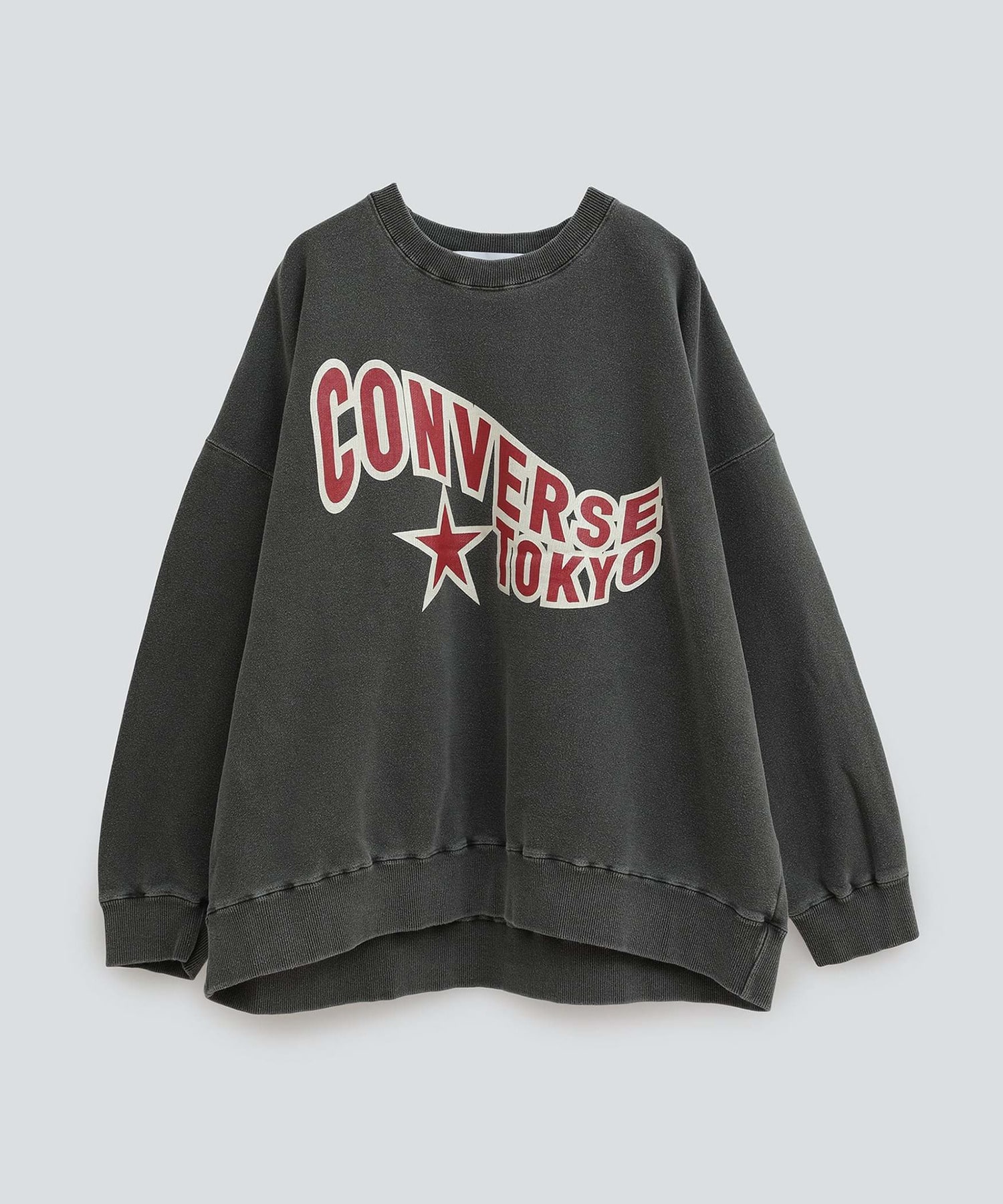 VINTAGE LIKE LOGO PRINT SWEAT