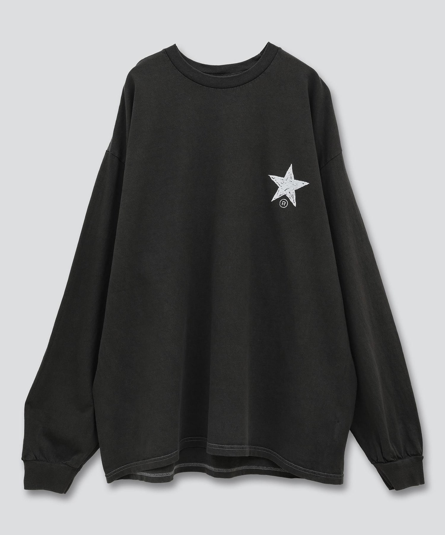 MAKE YOUR MARK】PIGMENT DYE BACK PRINT LONGSLEEVE TEE｜CONVERSE 