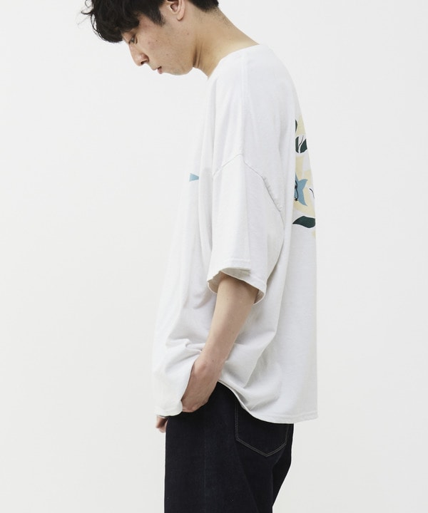 LILY FLOWER BACK PRINT PIGMENT DYE TEE 詳細画像 8