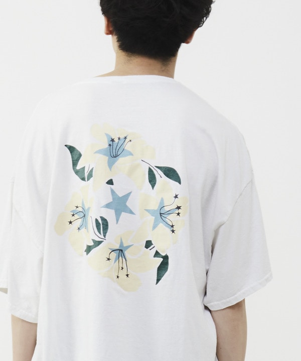 LILY FLOWER BACK PRINT PIGMENT DYE TEE 詳細画像 9