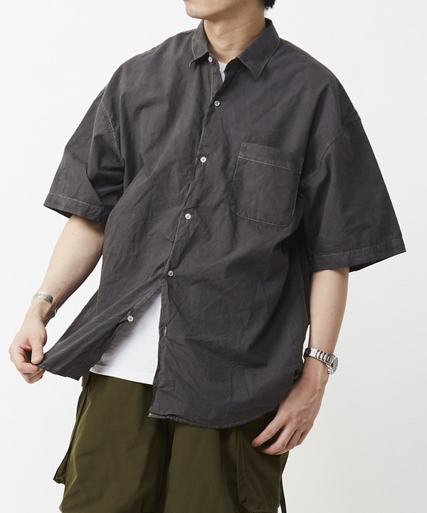 PIGMENT OVER DYE BACK PRINT SHIRT 詳細画像 28