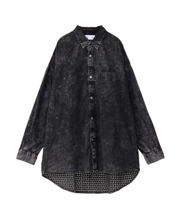 【STAR★LACE】ACID WASHING OVER SHIRT 詳細画像 5