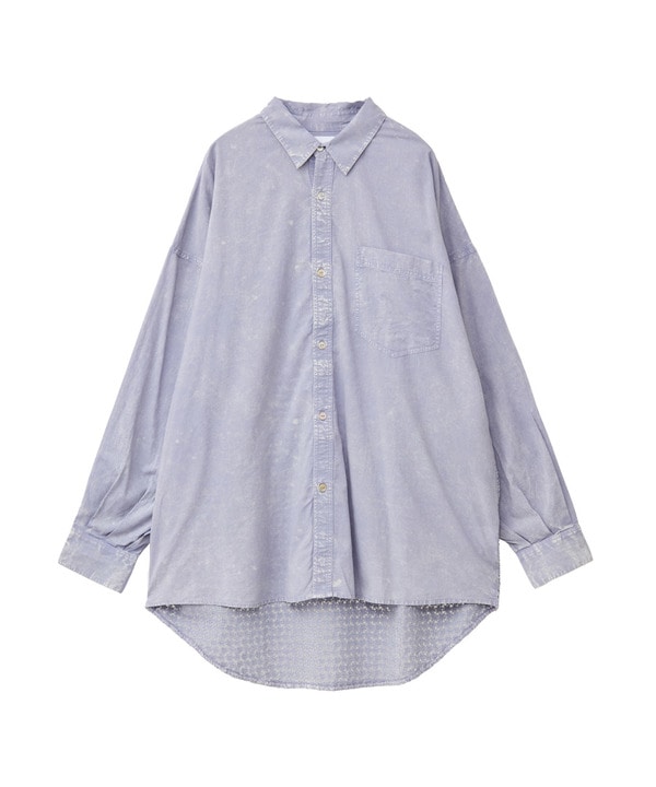 【STAR★LACE】ACID WASHING OVER SHIRT 詳細画像 ブルーグレー 1