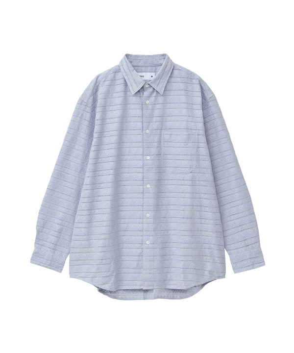 SCALLOPED EMBROIDERY SHIRTS 詳細画像 サックスブルー 1