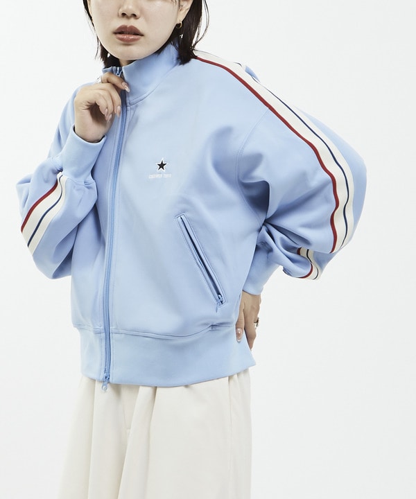 LINE LOOSE SHORT TRACK JACKET(WOMEN'S) 詳細画像 サックスブルー 1