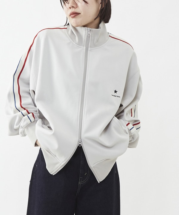 LINE LOOSE TRACK JACKET(UNISEX) 詳細画像 ライトグレー 1