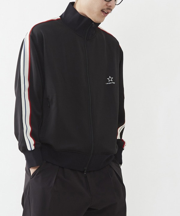 LINE LOOSE TRACK JACKET(UNISEX) 詳細画像 ブラック 1