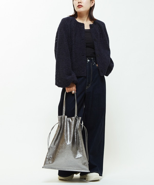 TWEED LIKE COLLARLESS BLOUSON 詳細画像 8