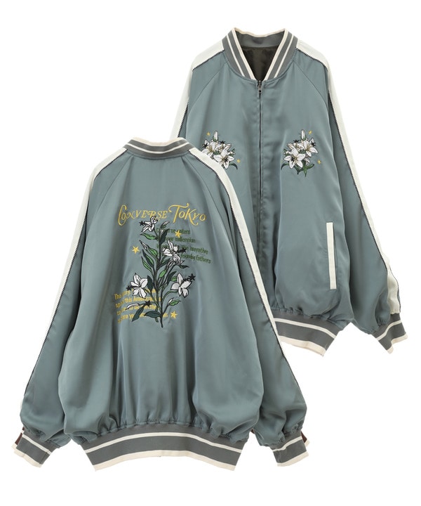 【復刻】SATIN OVERSIZE SOUVENIR JACKET 詳細画像 グリーン系その他 1