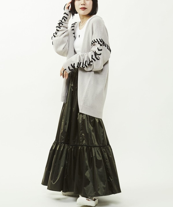 GATHER PIPING FLARE SKIRT 詳細画像 10