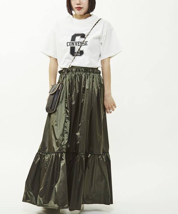 GATHER PIPING FLARE SKIRT 詳細画像 2