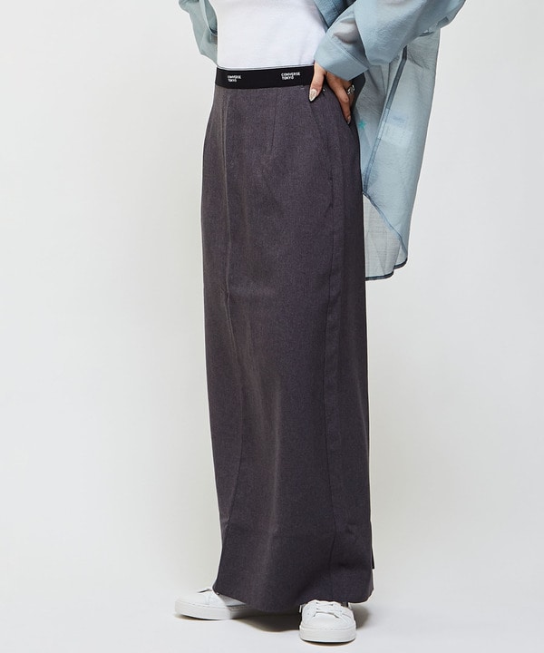 WAIST LOGO NARROW SKIRT 詳細画像 グレー 1