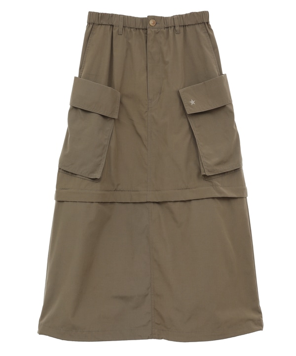 2WAY DETACHABLE MILITARY CARGO SKIRT 詳細画像 カーキ 1