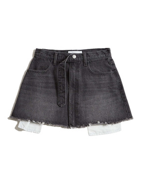 【HL】DENIM MINI WRAP SKIRT