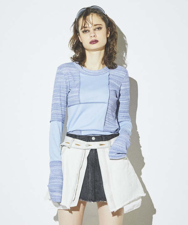 【HL】DENIM MINI WRAP SKIRT 詳細画像 1