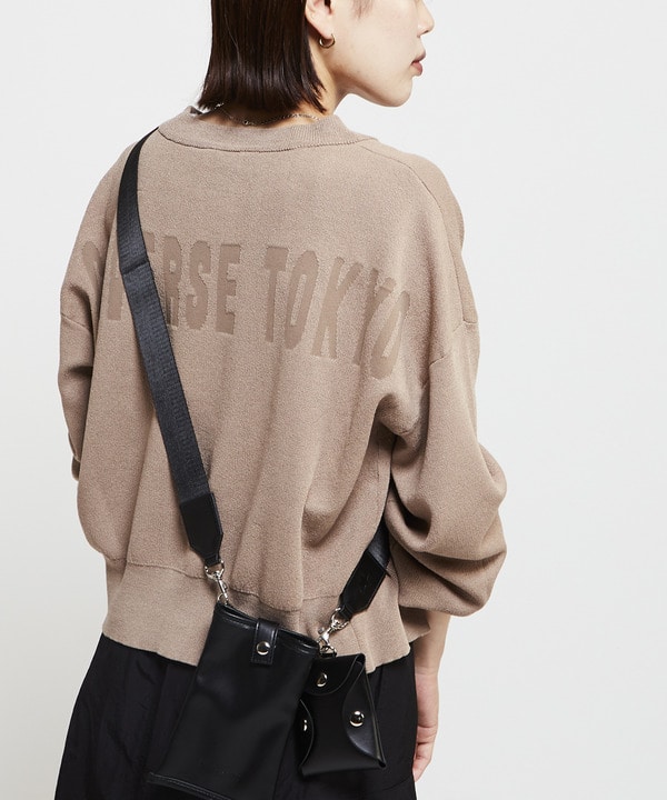 BACK LOGO KNIT ZIP CARDIGAN 詳細画像 ベージュ 1