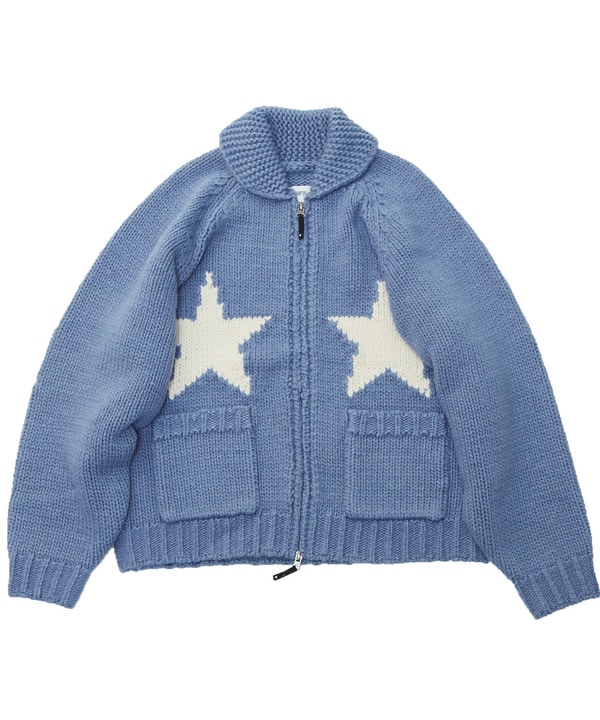 STAR★ LOWGAGE COWICHAN SWEATER 詳細画像 ブルー 1