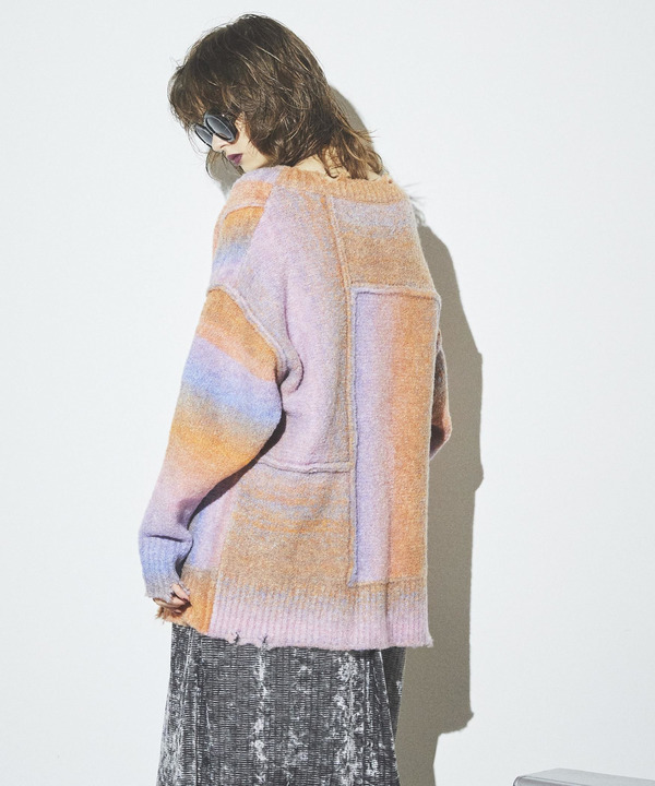 【HL】GRADATION MOHAIR KNIT CARDIGAN 詳細画像 1