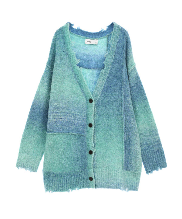 【HL】GRADATION MOHAIR KNIT CARDIGAN 詳細画像 ブルー 1