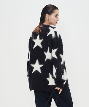 STAR★ SHAGGY PULLOVER KNIT