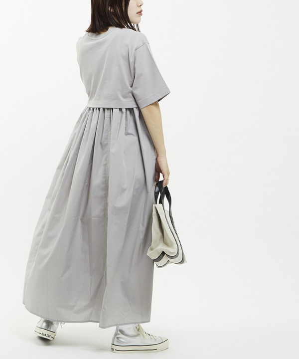 BACK GATHER DOCKING DRESS 詳細画像 グレー 1