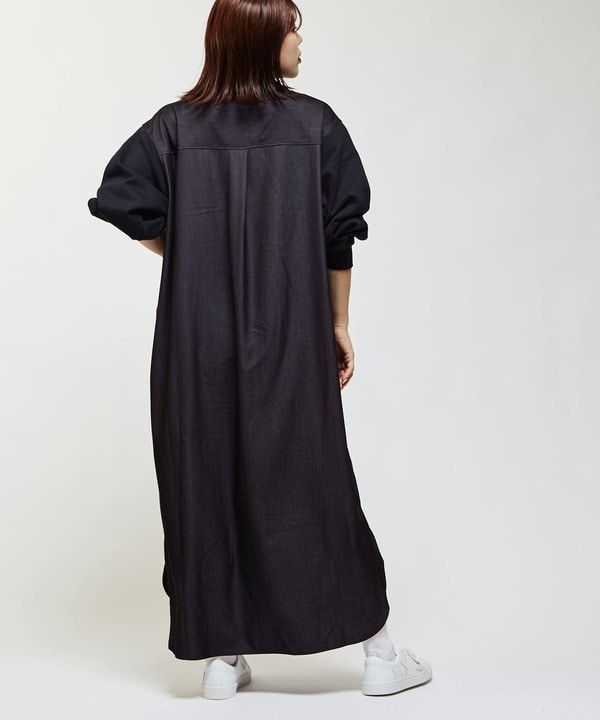 DENIM DOCKING SWEAT DRESS 詳細画像 3