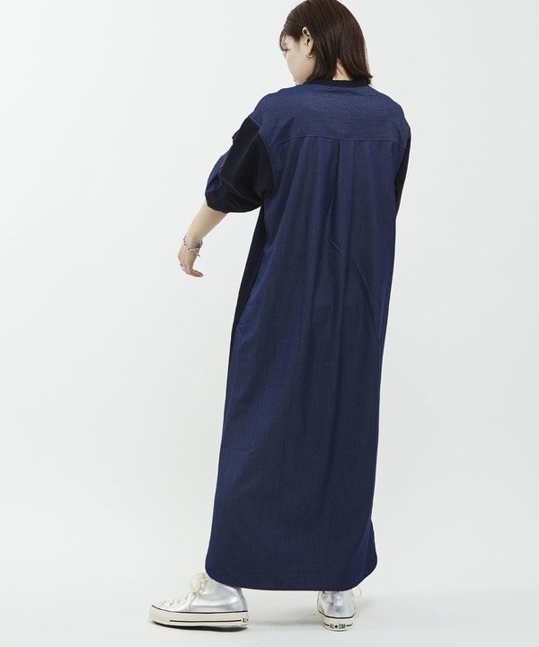 DENIM DOCKING SWEAT DRESS 詳細画像 9