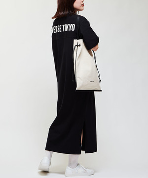 BACK LOGO HALFSLEEVE BOXY DRESS