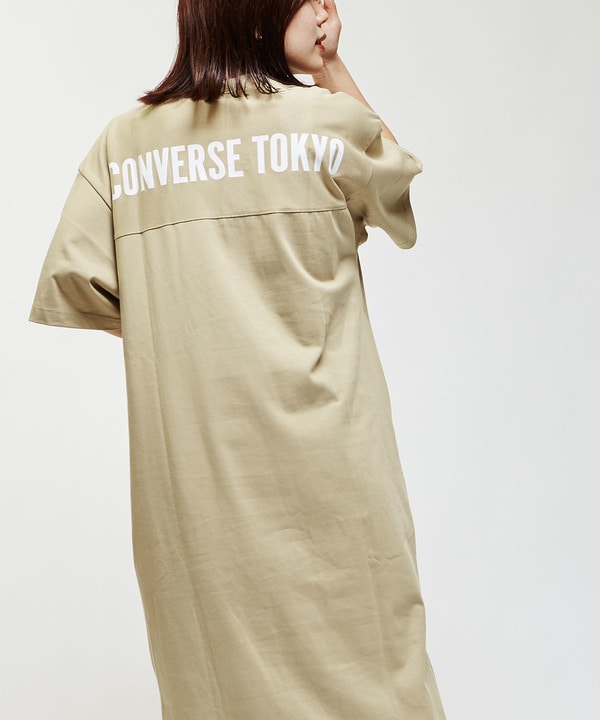 BACK LOGO HALFSLEEVE BOXY DRESS 詳細画像 1