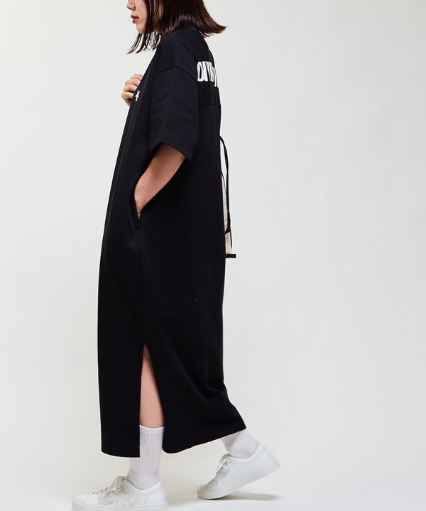 BACK LOGO HALFSLEEVE BOXY DRESS 詳細画像 7