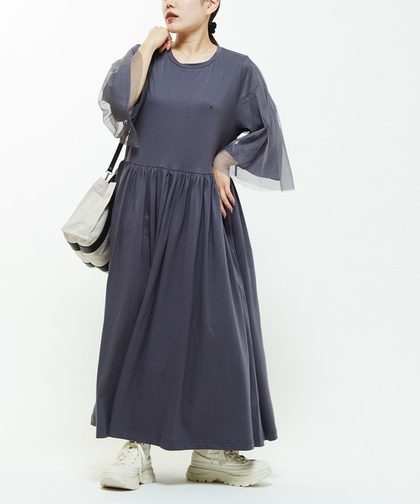 TULLE DOCKING DRESS 詳細画像 7