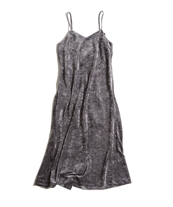 【HL】CRASH VELOR CAMISOLE DRESS 詳細画像 グレー 1