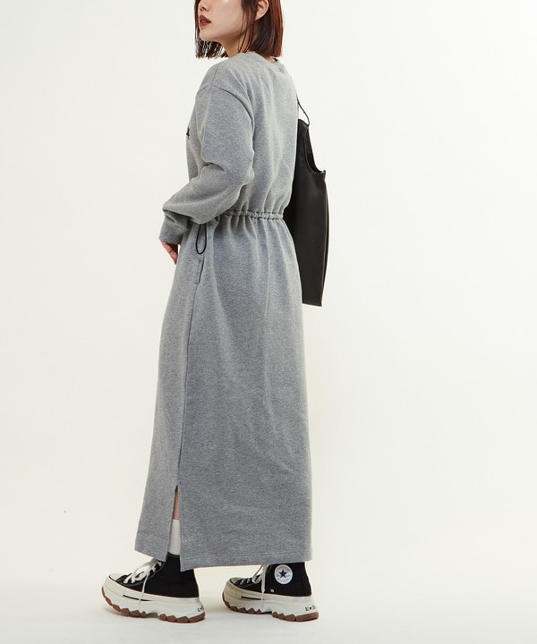 WAIST CORD SWEAT DRESS 詳細画像 杢グレー 1