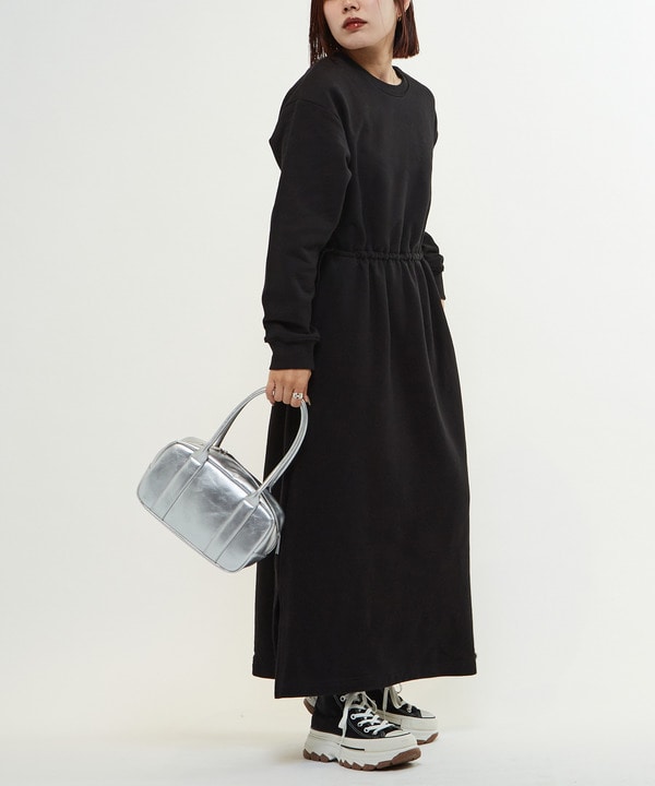 WAIST CORD SWEAT DRESS 詳細画像 ブラック 1