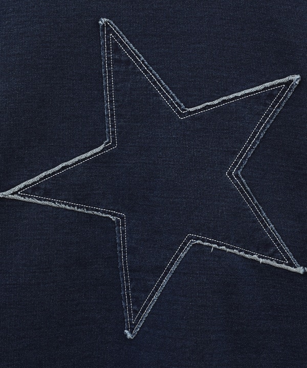 BACK STAR★ PATCH INDIGO SWEAT CARDIGAN 詳細画像 4