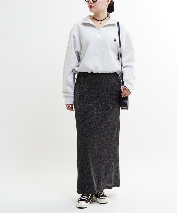 GLITTER RIB NARROW SKIRT 詳細画像 1