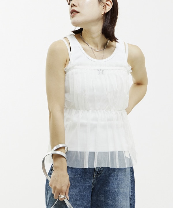 TULLE GATHER CAMISOLE 詳細画像 4