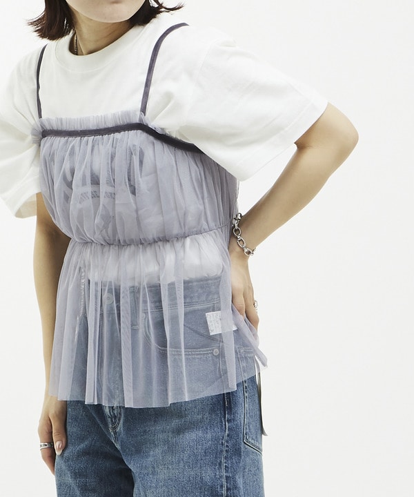 TULLE GATHER CAMISOLE 詳細画像 グレー 1