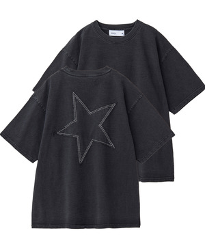 BACK STAR★ PATCH INDIGO TEE