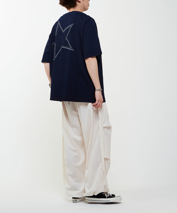 BACK STAR★ PATCH INDIGO TEE 詳細画像 1