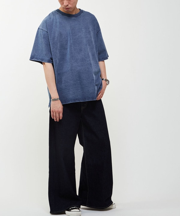 BACK STAR★ PATCH INDIGO TEE 詳細画像 4