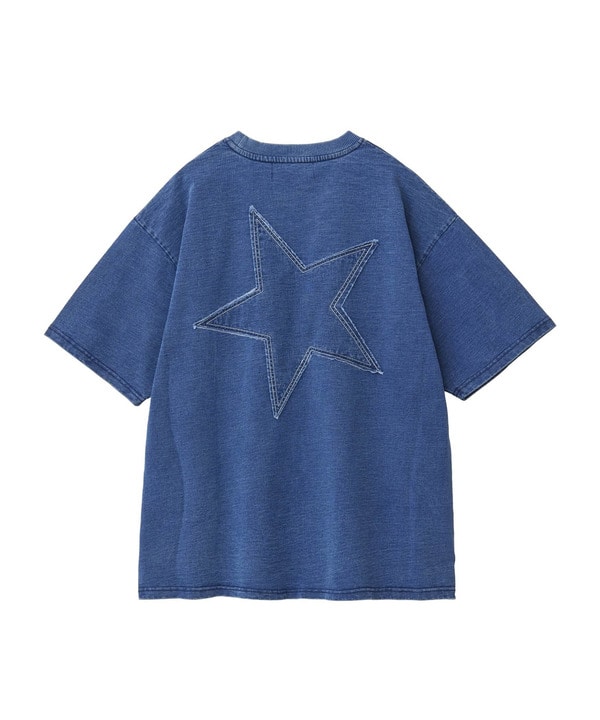 BACK STAR★ PATCH INDIGO TEE 詳細画像 6