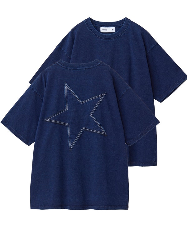 BACK STAR★ PATCH INDIGO TEE 詳細画像 インディゴブルー 1